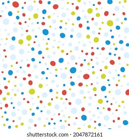 Vector seamless pattern. Hand drawn polka dot texture. Stylish doodles graphic design tileable print. funny circles for vintage fabrics, cards, invitations, apparel, packaging, scrapbooking wallpaper