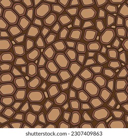 Vector seamless pattern. Hand drawn abstract turtle print background.