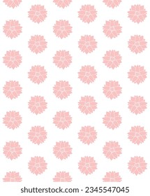 Vector seamless pattern of hand drawn doodle sketch pink water lily flower isolated on white background