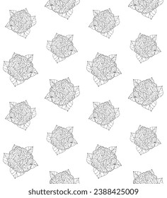 Vector seamless pattern of hand drawn sketch doodle cabbage isolated on white background