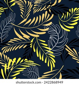 Vector seamless pattern with hand drawn twigs.