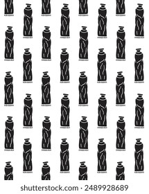 Vector seamless pattern of hand drawn doodle sketch paint tube isolated on white background
