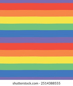 Vector seamless pattern of hand drawn lgbtq rainbow flag background