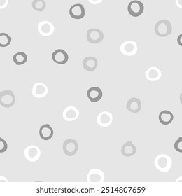 Vector seamless pattern with hand drawn circles. Cute design for wallpaper, wrapping, stationery, textile.