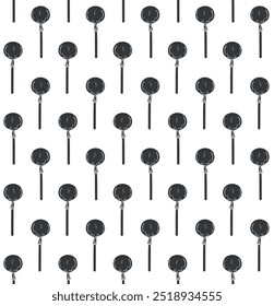 Vector seamless pattern of hand drawn sketch doodle lollipop isolated on white background
