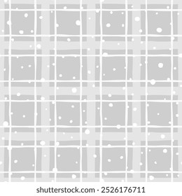 Vector seamless pattern with hand drawn Christmas design. Cute decoration for wrappings, textile, wallpaper and backgrounds.