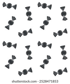 Vector seamless pattern of hand drawn sketch doodle isolated on white background