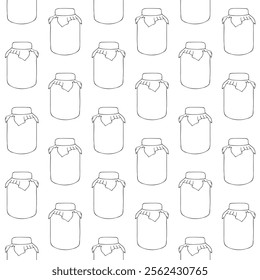 Vector seamless pattern of hand drawn sketch doodle outline can isolated on white background