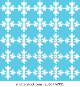 Vector seamless pattern with hand drawn symmetric flowers. Beautiful design for textile, wallpaper, wrapping paper and backgrounds.