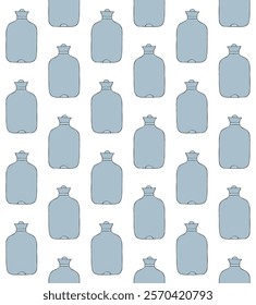 Vector seamless pattern of hand drawn sketch doodle colored warmer isolated on white background