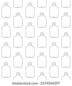 Vector seamless pattern of hand drawn sketch doodle outline warmer isolated on white background