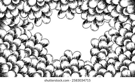 Vector seamless pattern with hand drawn hearts