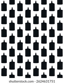 Vector seamless pattern of hand drawn sketch doodle cutting board isolated on white background