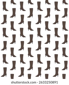 Vector seamless pattern of hand drawn sketch doodle colored boot isolated on white background