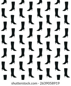 Vector seamless pattern of hand drawn sketch doodle boot isolated on white background