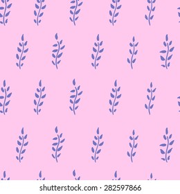 Vector seamless pattern with hand drawn leaves. Beautiful design elements, perfect for prints and patterns.