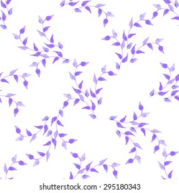 Vector seamless pattern from hand drawn watercolor  flowers and leaves. Design element for summer wedding, spring congratulation card. Perfect floral pattern for phone cases and eco bags.