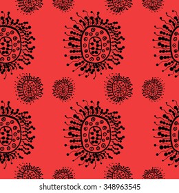 Vector seamless pattern. Hand drawn background.