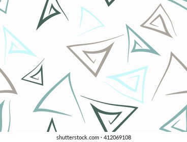 Vector seamless pattern with hand drawn triangles. Seamless pattern can be used for textile, wallpaper, wrapping paper, web