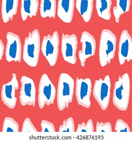 Vector seamless pattern with hand drawn calligraphic brush elements.