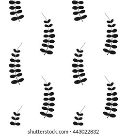 Vector seamless pattern with hand drawn vetch. Botanical background. Textile design