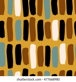 Vector seamless pattern with hand drawn calligraphic brush stroke. Good for fabric print design, interior surface, wallpaper, poster idea, wrapping paper and school book cover.