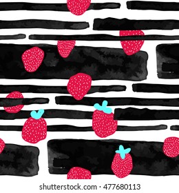 Vector seamless pattern with hand drawn calligraphic brush elements. Good for wrapping paper, interior surface, fabric print design, invitation, poster, wallpaper and other.