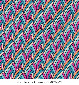 Vector Seamless Pattern. Hand Drawn Texture, Decorative Elements for Your Design