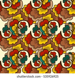 Vector Seamless Pattern. Hand Drawn Texture, Decorative Elements for Your Design