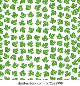 Vector seamless pattern with hand drawn wine grape leaves. Beautiful design elements for prints and patterns.