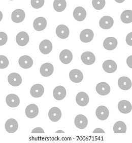 Vector seamless pattern. Hand drawn texture with rings. Stylish monochrome doodles. Modern graphic design. Hipster creative tileable print.
