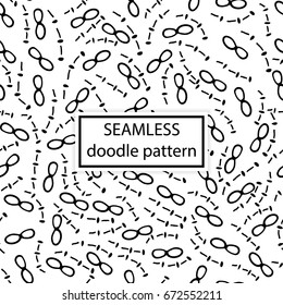 Vector seamless pattern. Hand drawn,doodle,ink, grunge background. Black and white simple design template. 