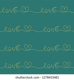 Vector seamless pattern with hand inscriptions love.
