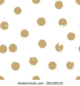 Vector Seamless Pattern Hand Made Watercolor Splash Drops in trendy colors. Wallpaper, background, texture, fabric, web template. Wedding, Birthday, Party Invitation, Business, Scrapbooking  projects