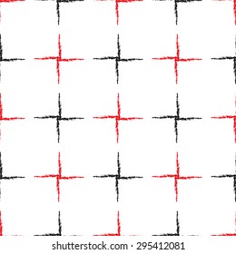 Vector seamless pattern with hand painted with brush strokes, multiple bright, bold colors for summer. Print texture for fabric, fashion, or background