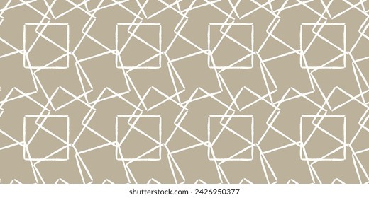 Vector seamless pattern with hand-drawn geometric shapes. For printing, packaging, textiles, wallpaper, banner	