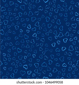 Vector seamless pattern with hand-drawn hearts.