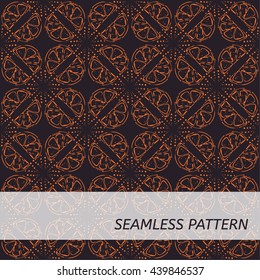 Vector seamless pattern with hand-drawn lemon.