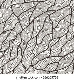Vector seamless pattern of hand-drawn lines similar to crack