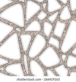 Vector seamless pattern of hand-drawn lines similar to crack