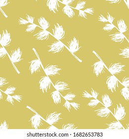 vector seamless pattern with a hand-drawn spruce branch. it can be used as Wallpaper, background, print, textile design, notebooks, phone cases, packaging paper, and more.