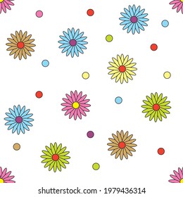 Vector seamless pattern. Handmade design.