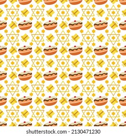 vector seamless pattern. Happy Hanukkah banner, template design. background holiday of menorah with candle from chanukah or hanuka. illustration of hannukah for sale party festival at happy in jewish 