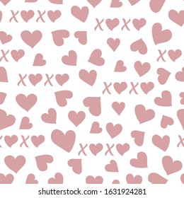 Vector seamless pattern Happy Valentine's Day, Birthday, Wedding, Mother's day Hearts,  Romantic background. Wedding, romance, feelings, love. Relationship concept. Design for packaging, fabric, print