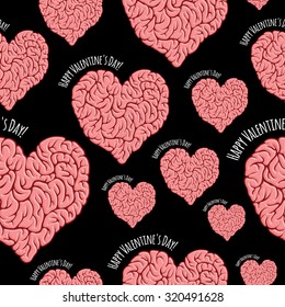 Vector seamless pattern. Happy Valentine's Day!