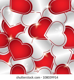 vector seamless pattern of heart