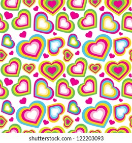 vector seamless pattern of heart