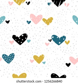 Vector seamless pattern with heart