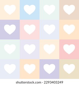 Vector seamless pattern with heart