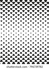 VECTOR SEAMLESS PATTERN IN THE HEART FOR THE DAY OF VALENTINE